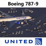 FS2004 United NC Boeing 787-9 AGS-5G.